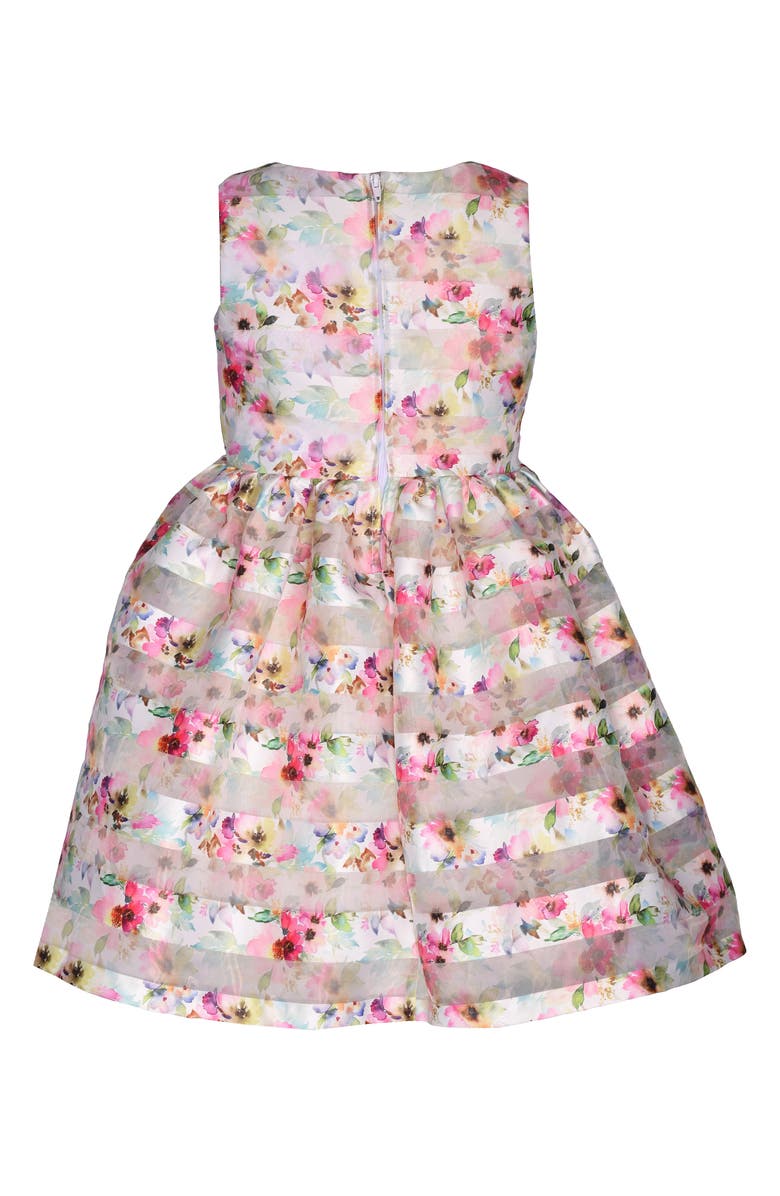 Iris & Ivy Kids' Floral Stripe Fit & Flare Dress, Alternate, color, 