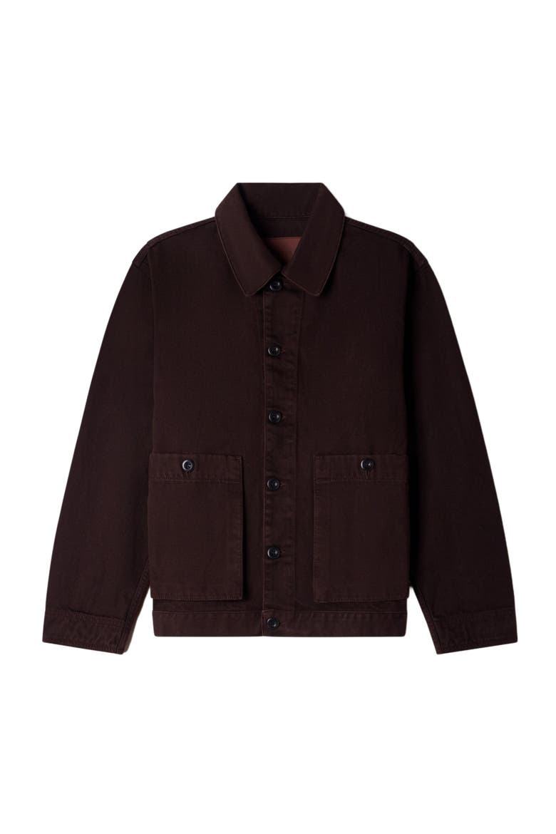 Denim worker jacket, Alternate, color, Chocolate