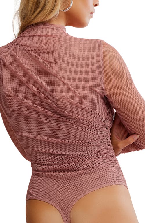 Free People On My Way Mesh Bodysuit In Pink
