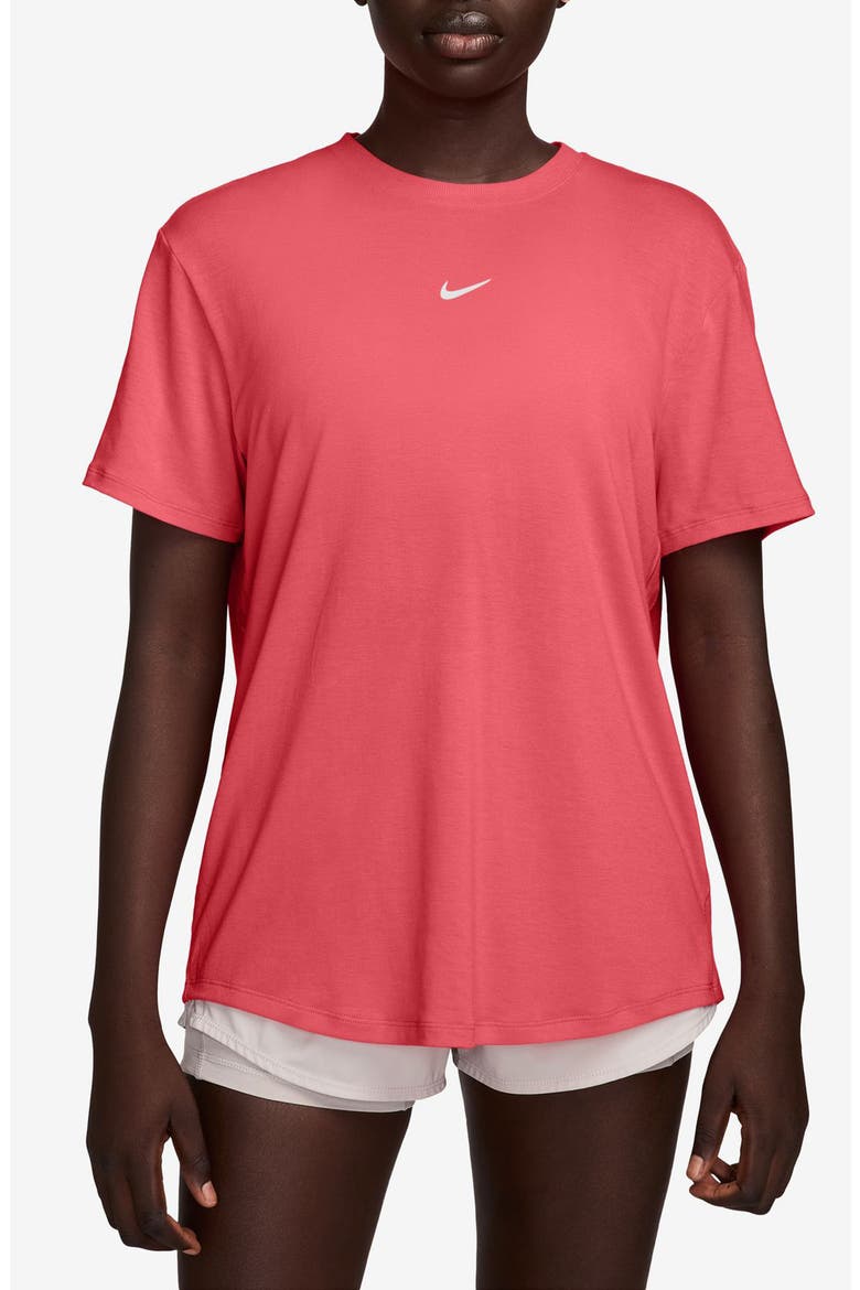 One Relaxed Dri-FIT T-Shirt, Main, color, CORAL/WHITE