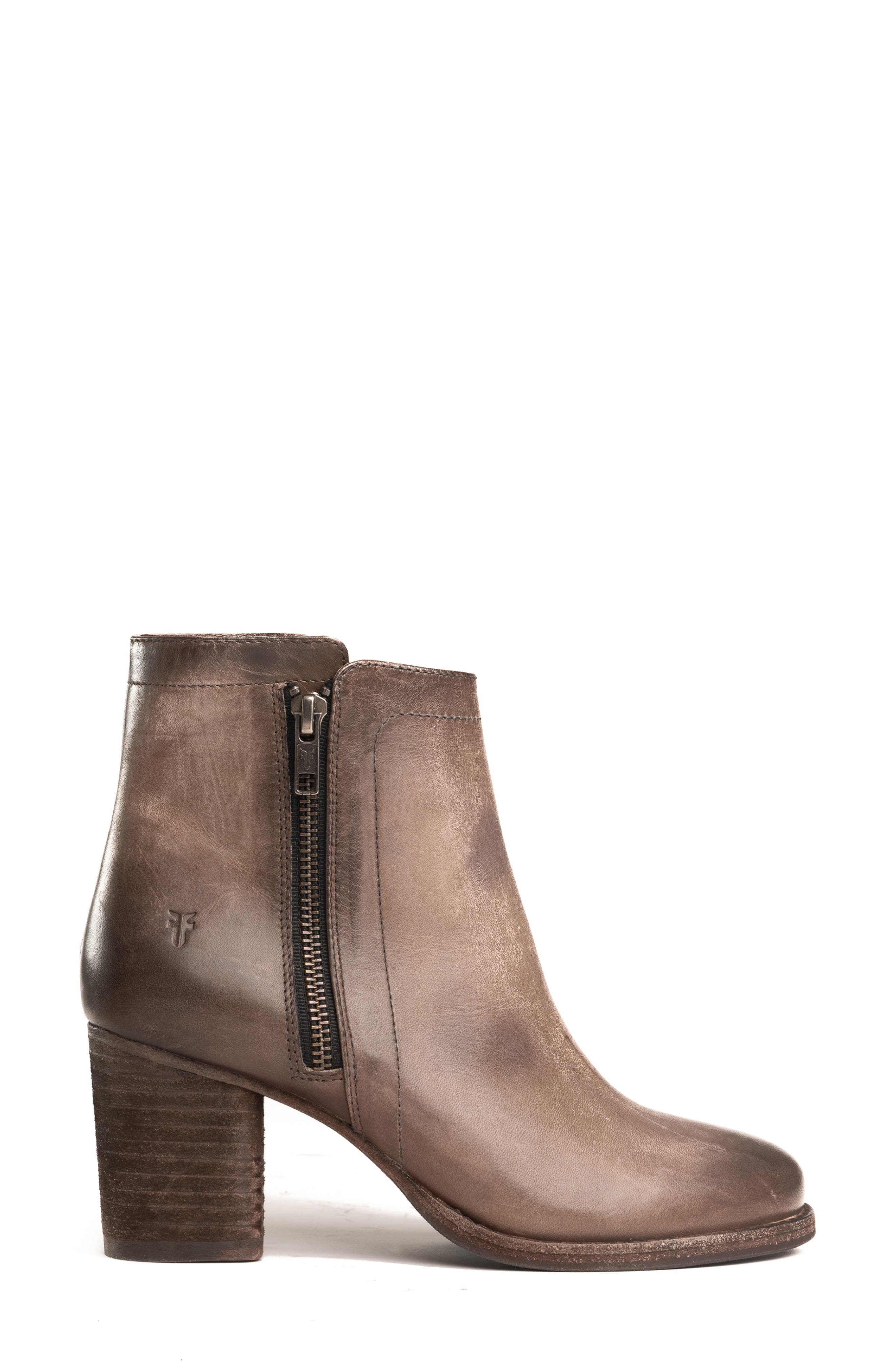 Addie Double Zip Bootie, Alternate, color, STONE