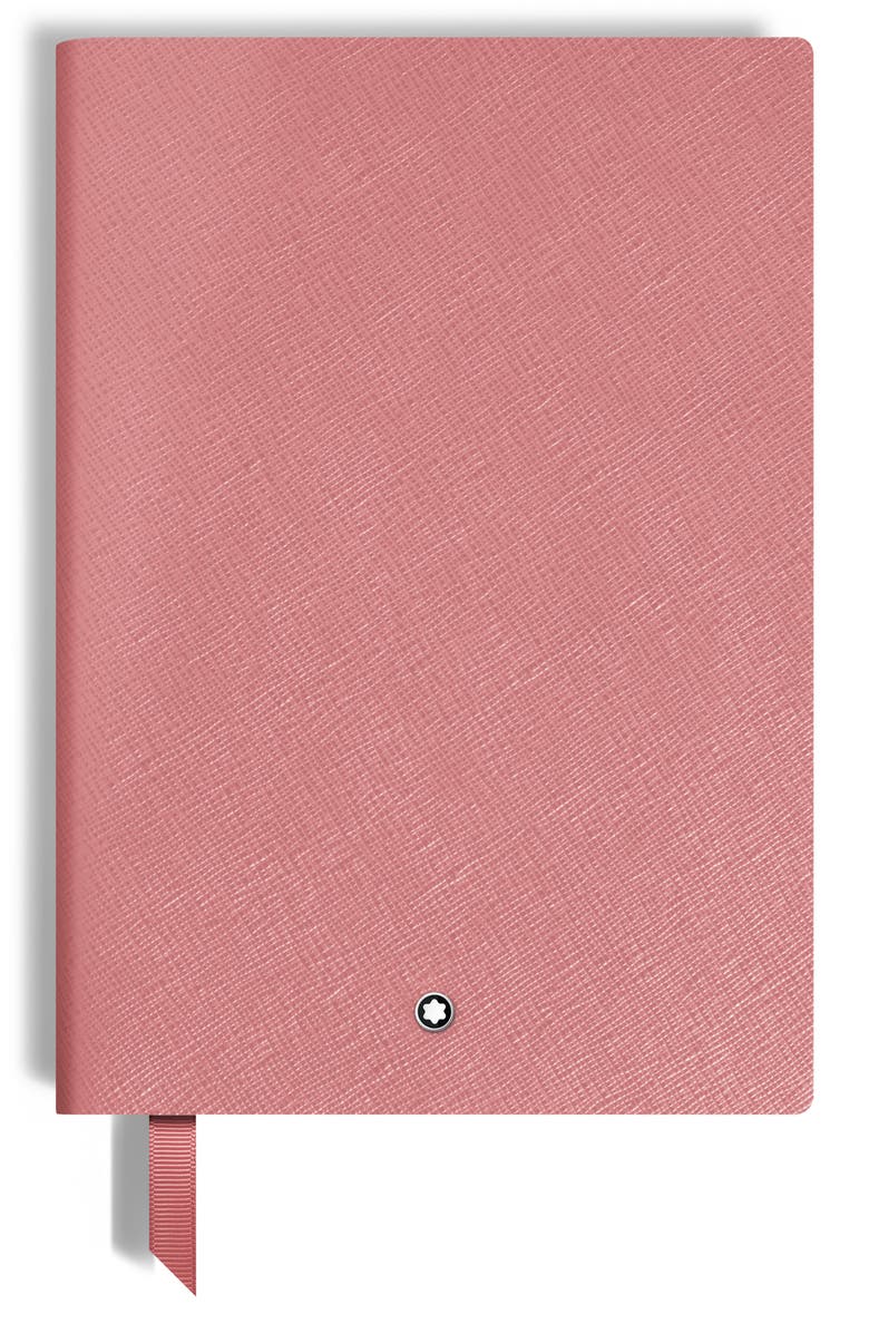 Montblanc Medium Lined Leather Notebook, Main, color, Pink