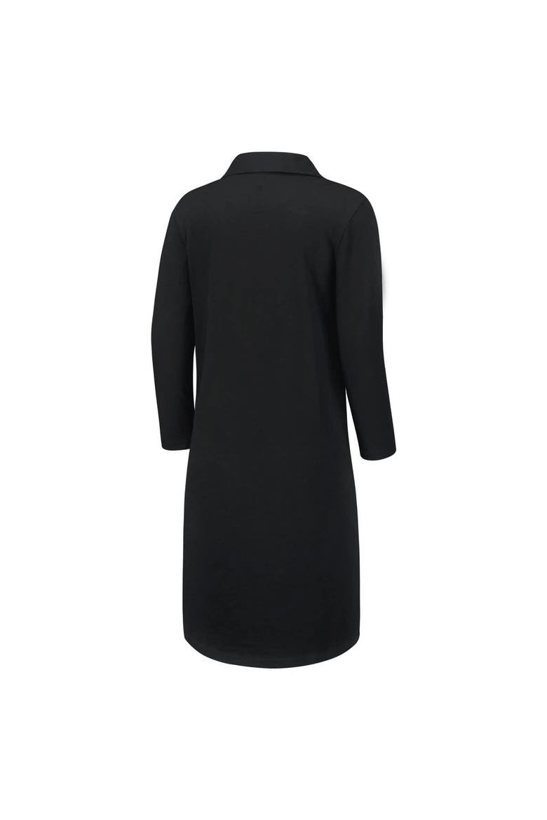 Women's Tommy Bahama Black San Francisco 49ers Ashby Isles Three-Quarter Length Sleeve Pullover Jersey Dress, Alternate, color, Black