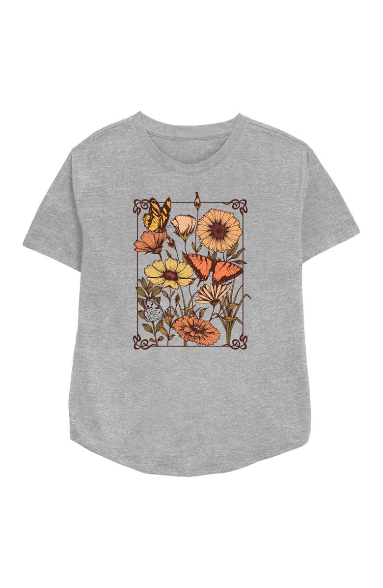 Lost Gods Women's Lost Gods Floral Sketch Graphic T-Shirt, Main, color, Athletic Heather