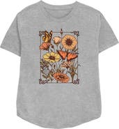 Lost Gods Women's Lost Gods Floral Sketch  Graphic T-Shirt