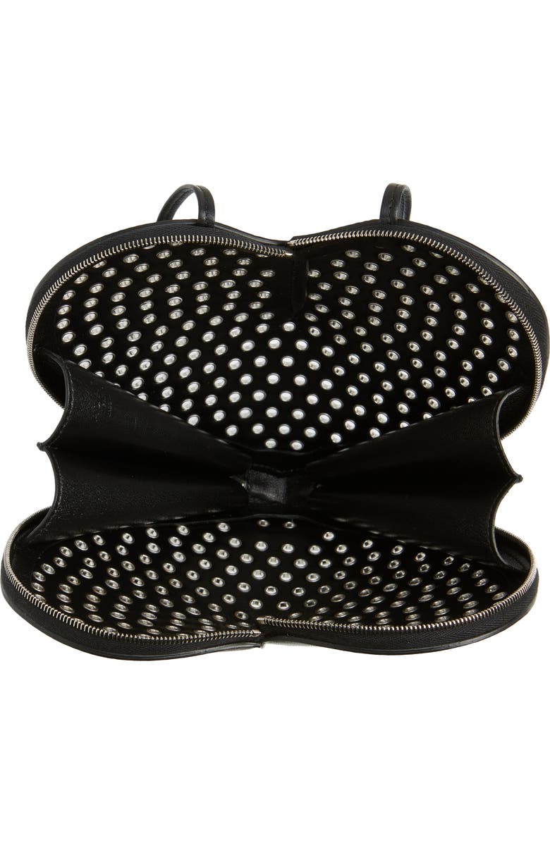 Alaïa Le Coeur Grommet Leather Crossbody Bag, Alternate, color,