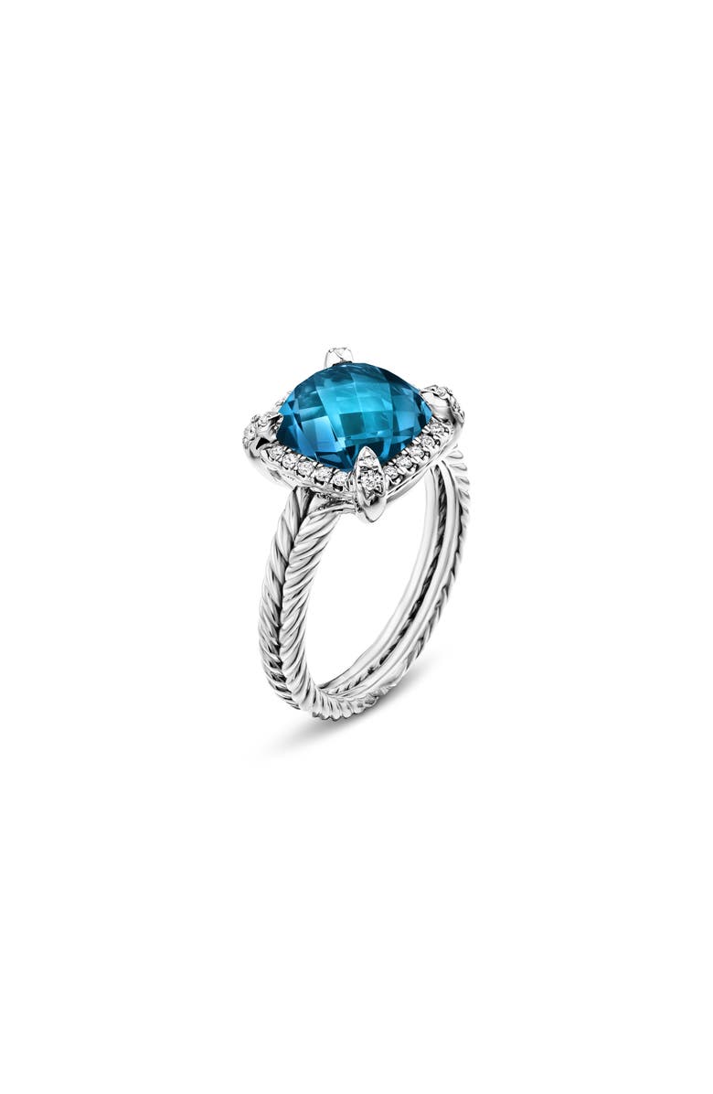 David Yurman Châtelaine Small Pavé Bezel Ring with Diamonds, Alternate, color, 