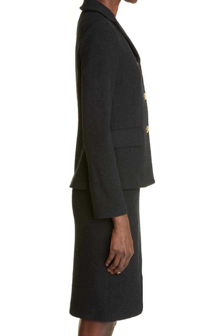 Bouclé Knit Jacket, Alternate, color, BK00 BLACK