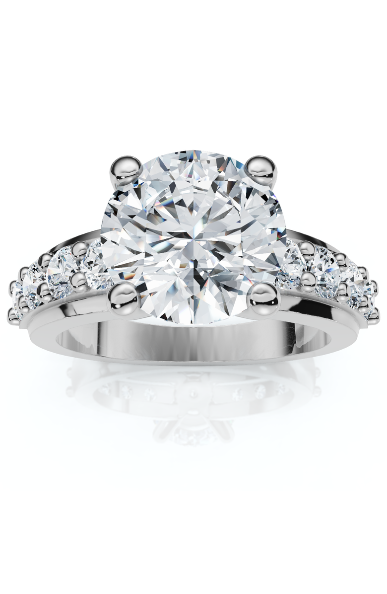 Bliss Diamond 2ct Round Diamond Solitaire Engagement Ring 14k Gold Lab Grown, Main, color, 14K White Gold