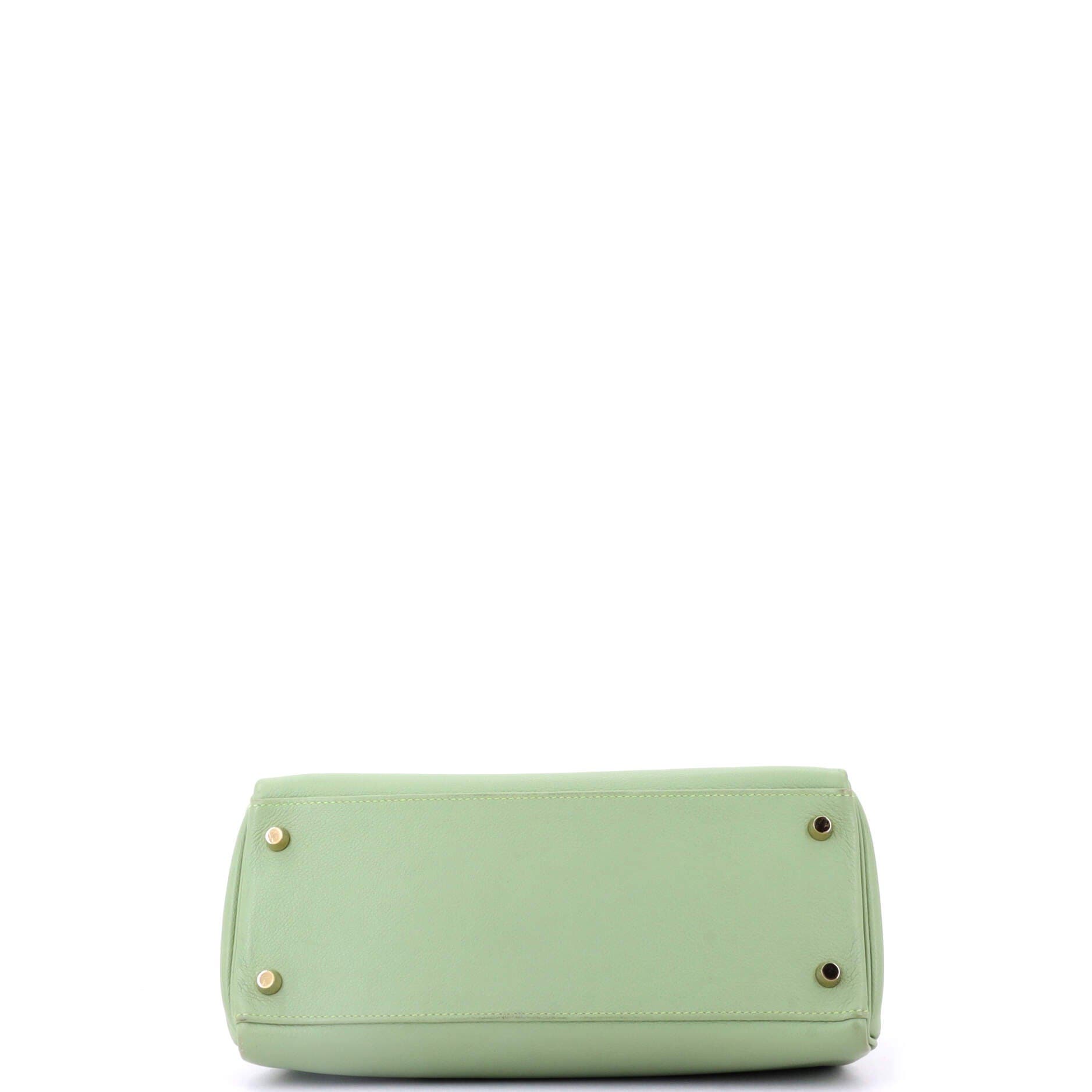 Pre-Owned Hermes Kelly Handbag Green Evercolor with Gold Hardware 28, Alternate, color, Vert Criquet