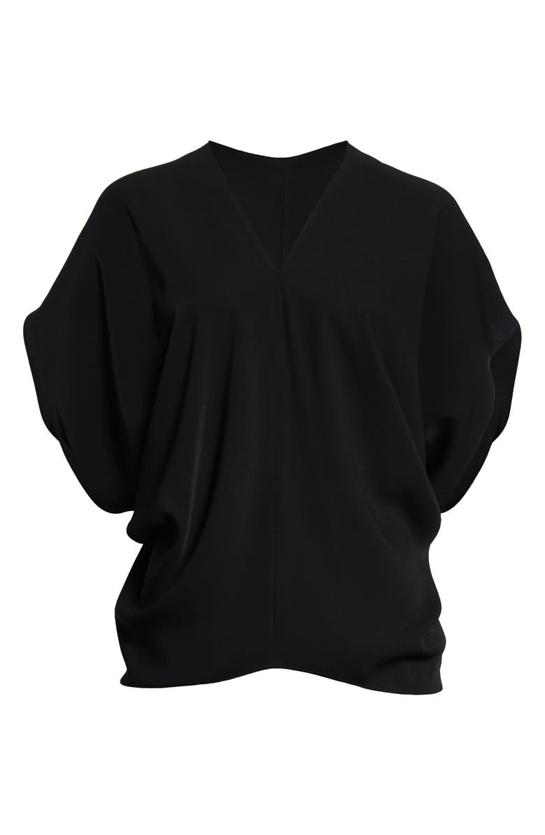 MM6 Maison Margiela Draped Short Sleeve Top, Alternate, color, Black