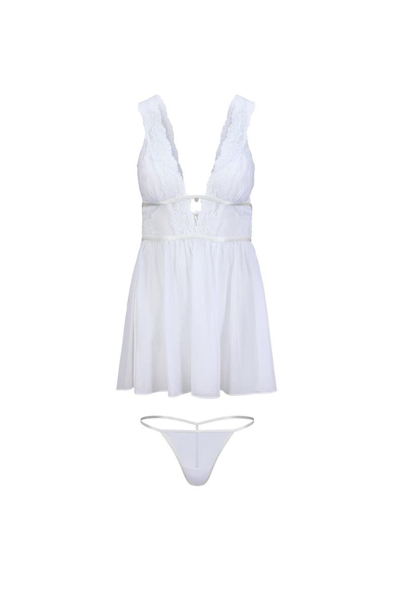 Adore Me Adalee Babydoll & G-String Set Lingerie, Alternate, color,