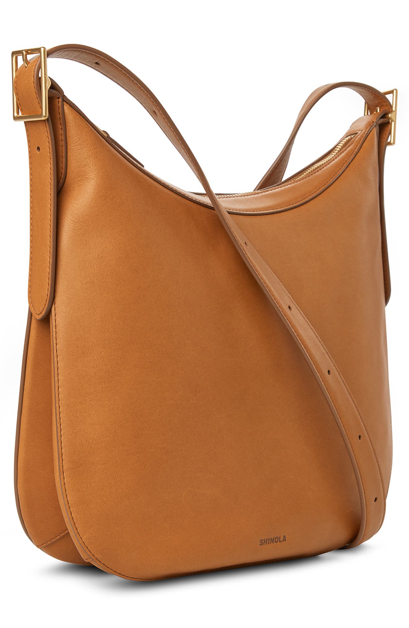 Shinola Medium Bixby Accordion Leather Crossbody Bag, Alternate, color, Tan