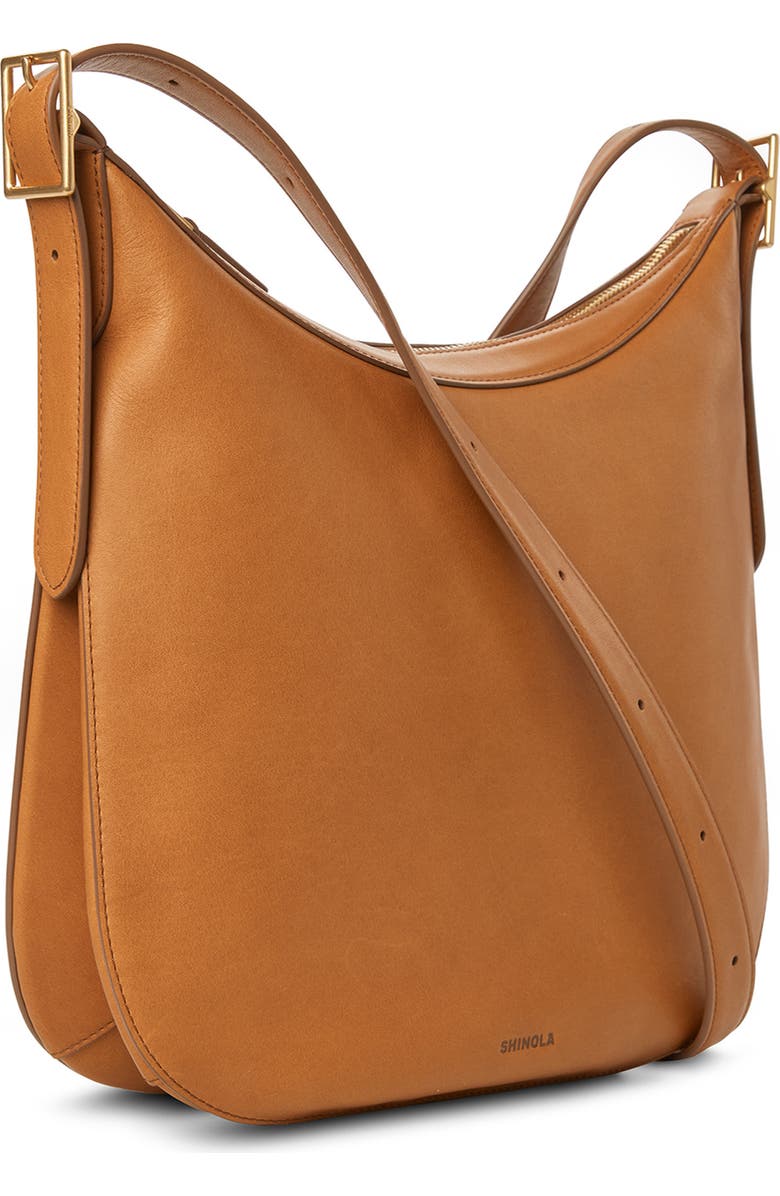 Shinola Medium Bixby Accordion Leather Crossbody Bag, Alternate, color, Tan