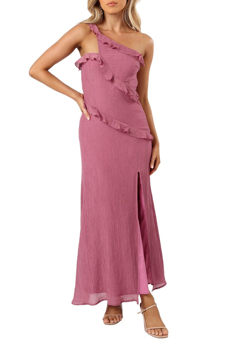 Petal & Pup Ainslee One-Shoulder Maxi Dress, Main, color, 
