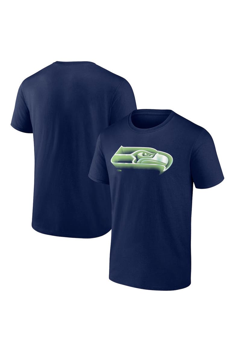 Men's Fanatics College Navy Seattle Seahawks Chrome Dimension T-Shirt, Main, color, Navy