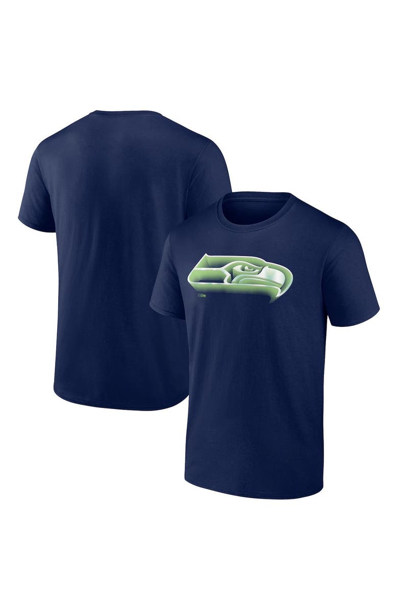 FANATICS Men's Fanatics College Navy Seattle Seahawks Chrome Dimension T-Shirt, Main, color, Navy