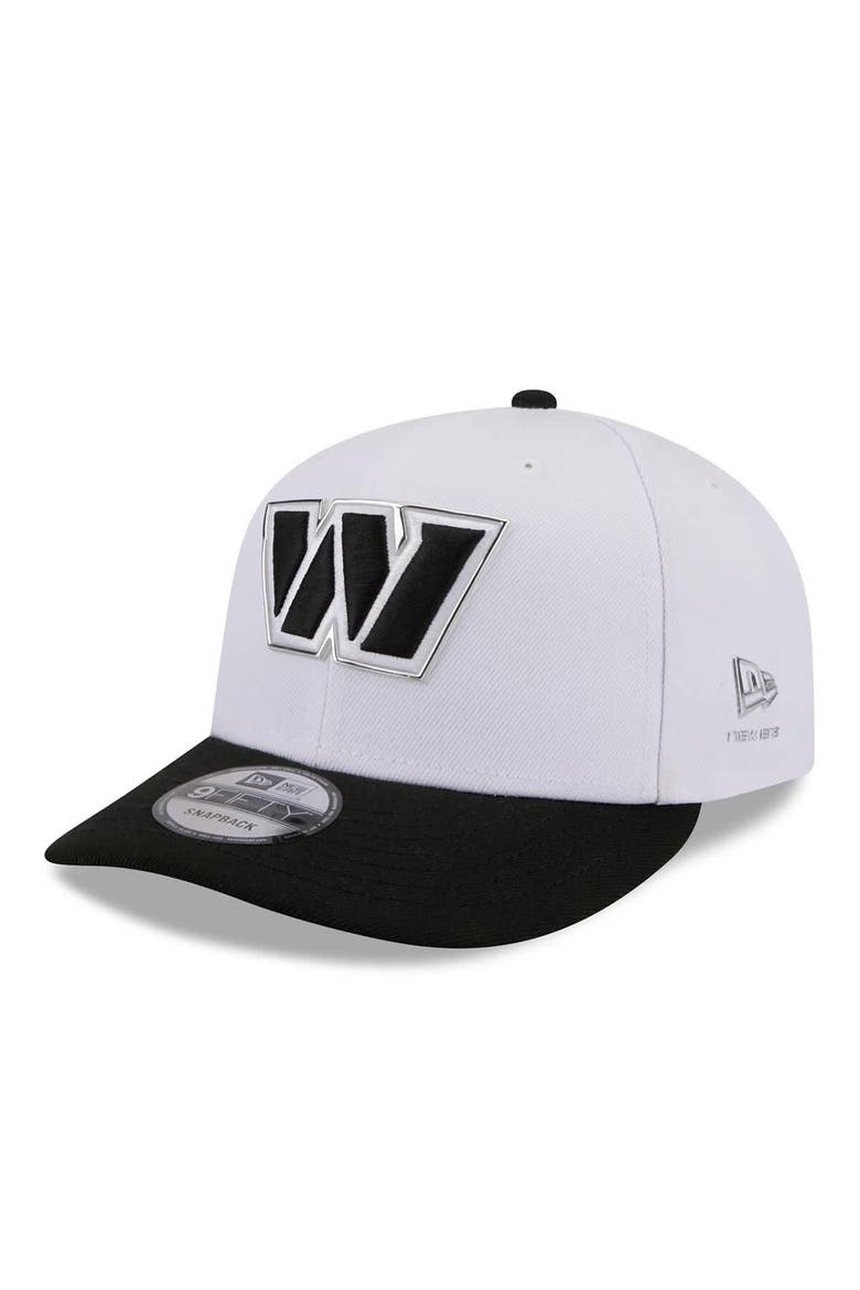 Men's New Era  White/Black Washington Commanders 2026 NFL Draft Pre-Curved 9FIFTY Snapback Hat, Main, color, White