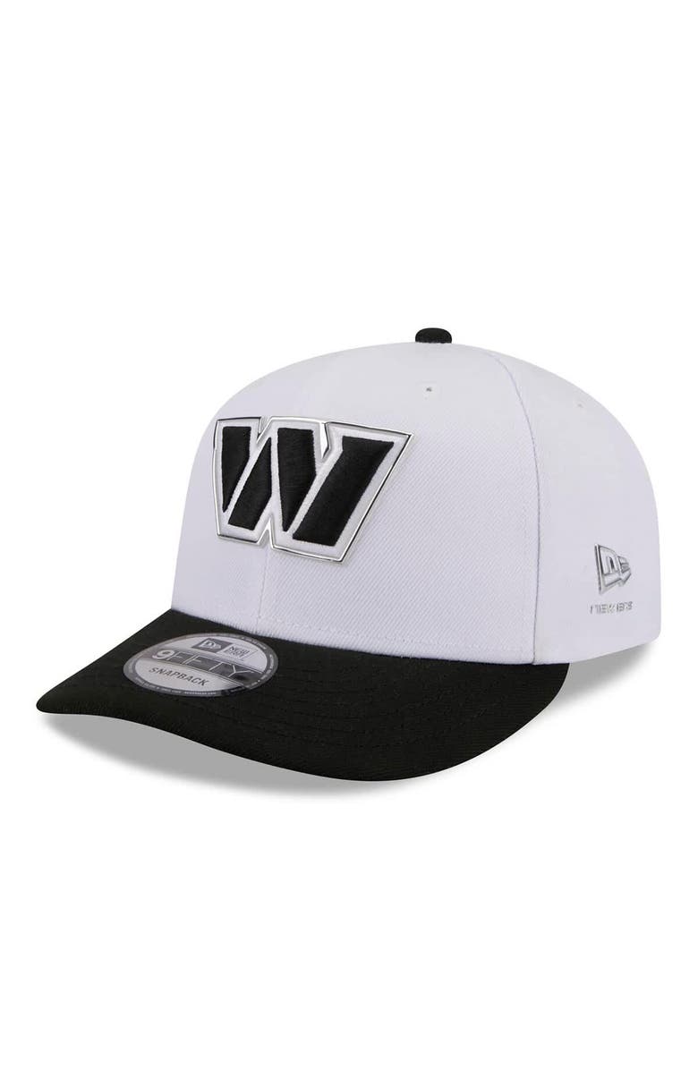New Era Men's New Era  White/Black Washington Commanders 2026 NFL Draft Pre-Curved 9FIFTY Snapback Hat, Main, color, White