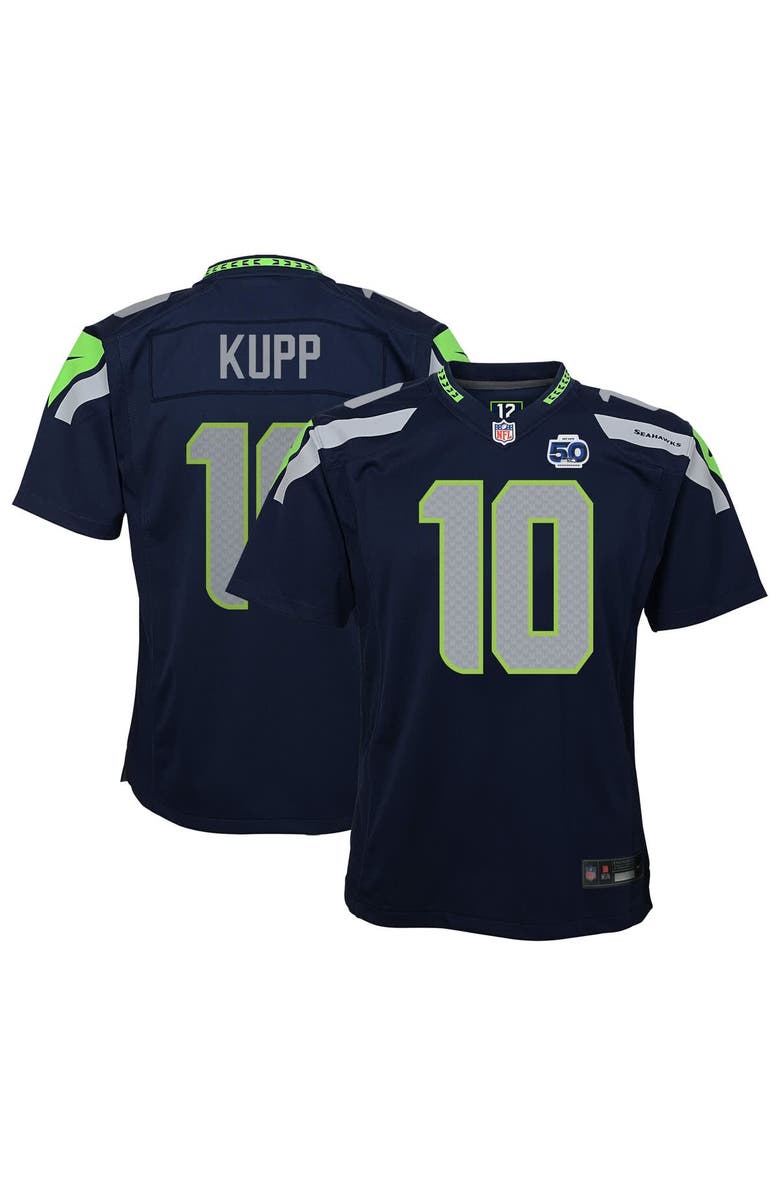 Nike Youth Nike Cooper Kupp College Navy Seattle Seahawks 50th Season Game Jersey, Main, color, College Navy