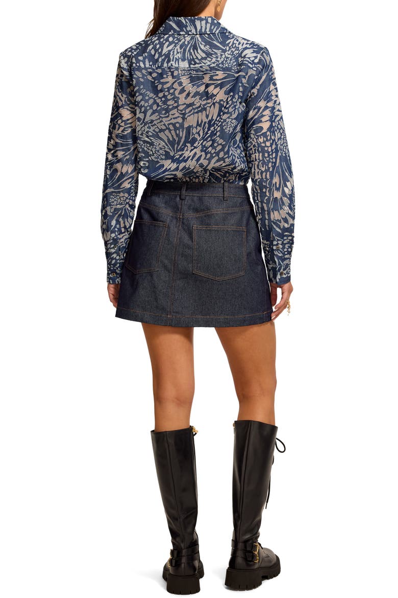 June Burnout Shirtdress, Alternate, color, NAVY BURNOUT