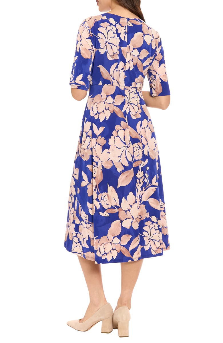 London Times Keyhole Midi Dress, Alternate, color, 
