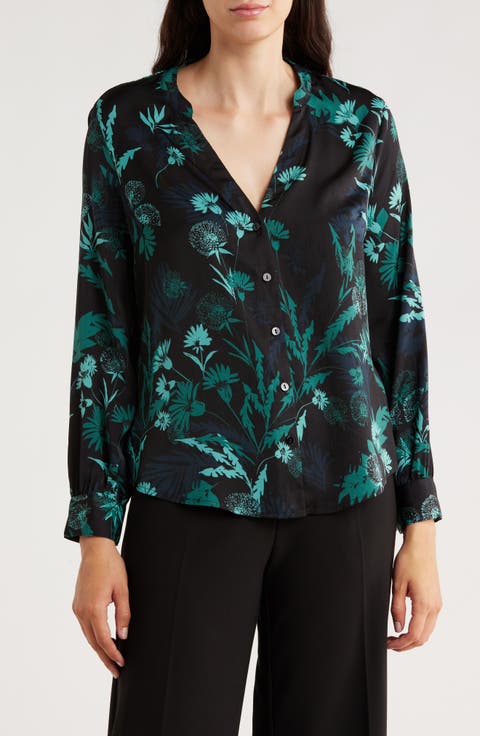 Floral Long Sleeve Button-Up Shirt