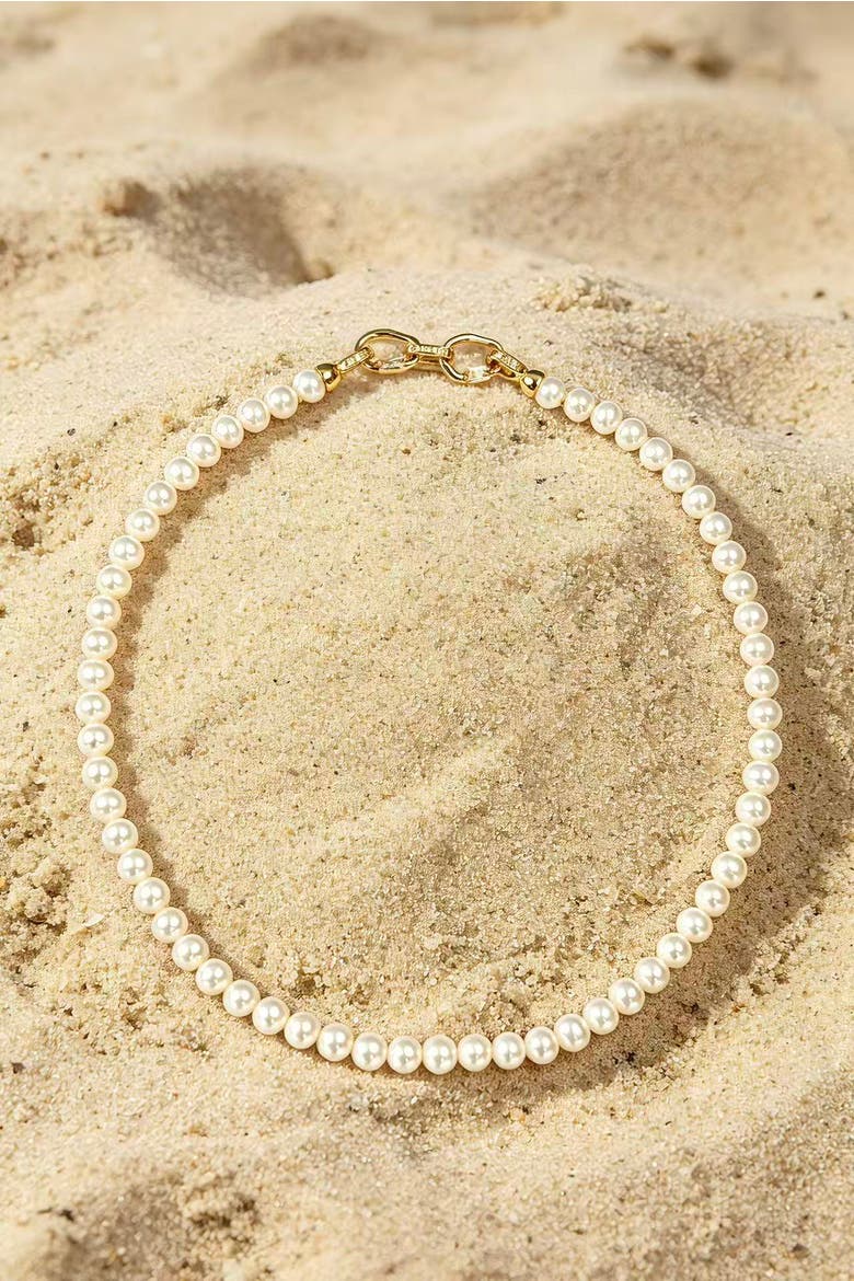 Audrey Ocean Pearl Necklace, Alternate, color, Gold