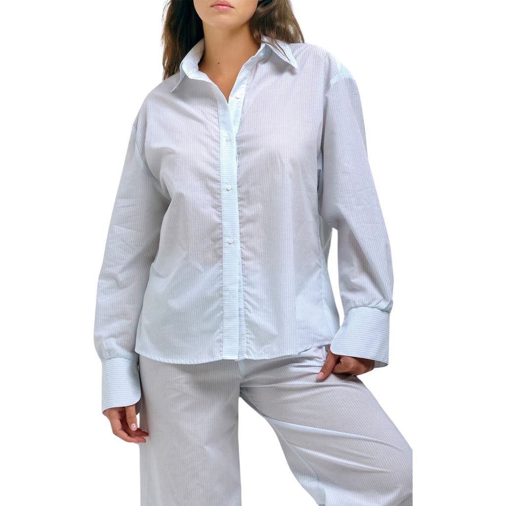 Andine Essen Lyon Stripe Cotton Button-up Pajama Top