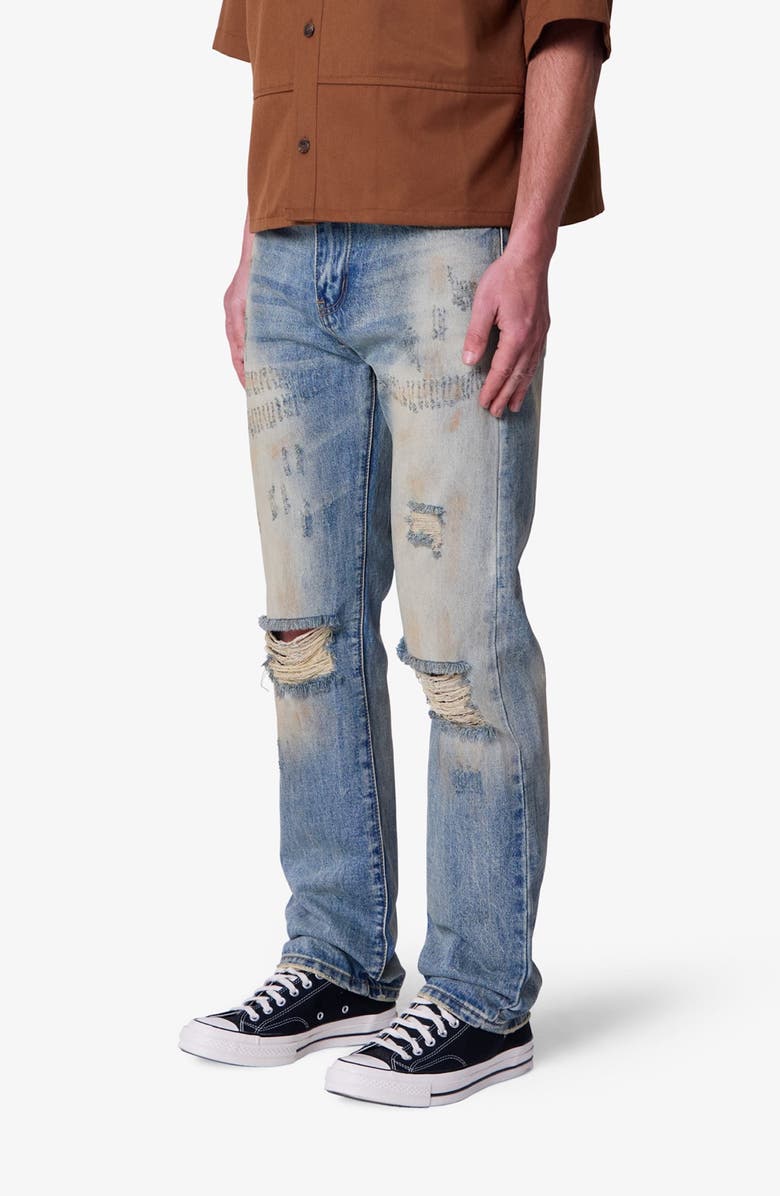 mnml Down In The Dirt Ripped Jeans, Alternate, color, Blue