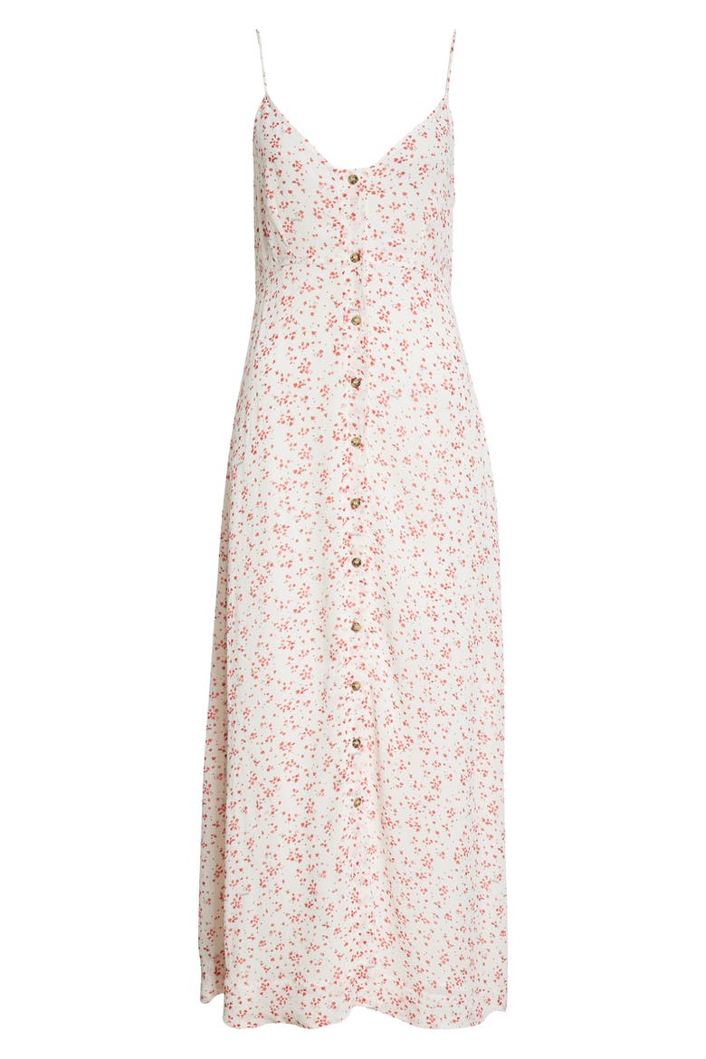 Floral Georgette Tank Dress, Alternate, color, EGRET