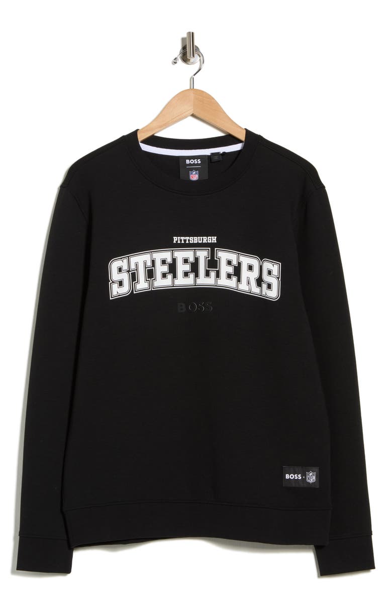 BOSS Watt NFL Steelers Graphic Sweatshirt, Main, color, Charcoal