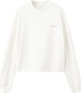 MANGO TEEN Raw Hem Cotton Graphic Sweatshirt