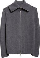 Lafayette 148 New York Mixed Stitch Zip Cardigan