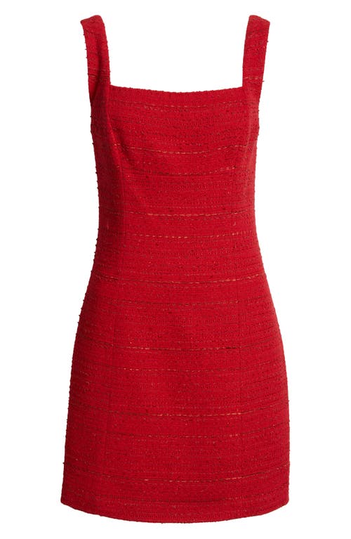 Kobi Halperin Rue Square-neck Tweed Mini Dress In Scarlet