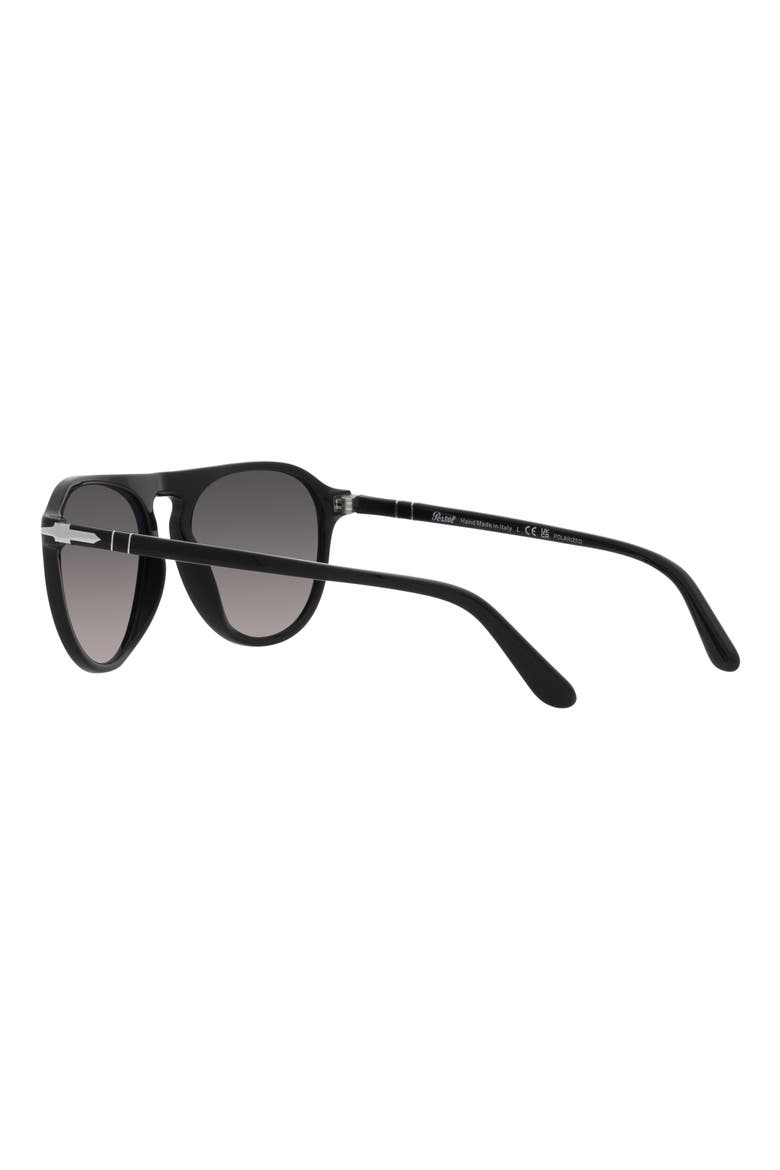 55mm Polarized Pilot Sunglasses, Alternate, color, BLACK