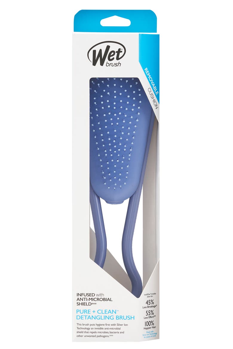 Pure & Clean Detangling Hair Brush, Alternate, color, BLUE
