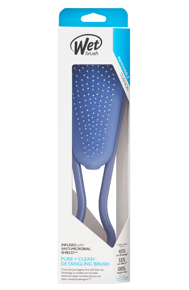 WET BRUSH Pure & Clean Detangling Hair Brush, Alternate, color, Blue