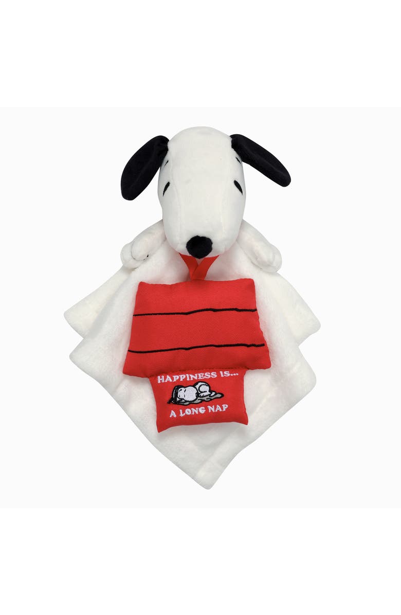 Lambs & Ivy Snoopy Plush Security Blanket/Lovey & Door Pillow Gift Set, Alternate, color, White
