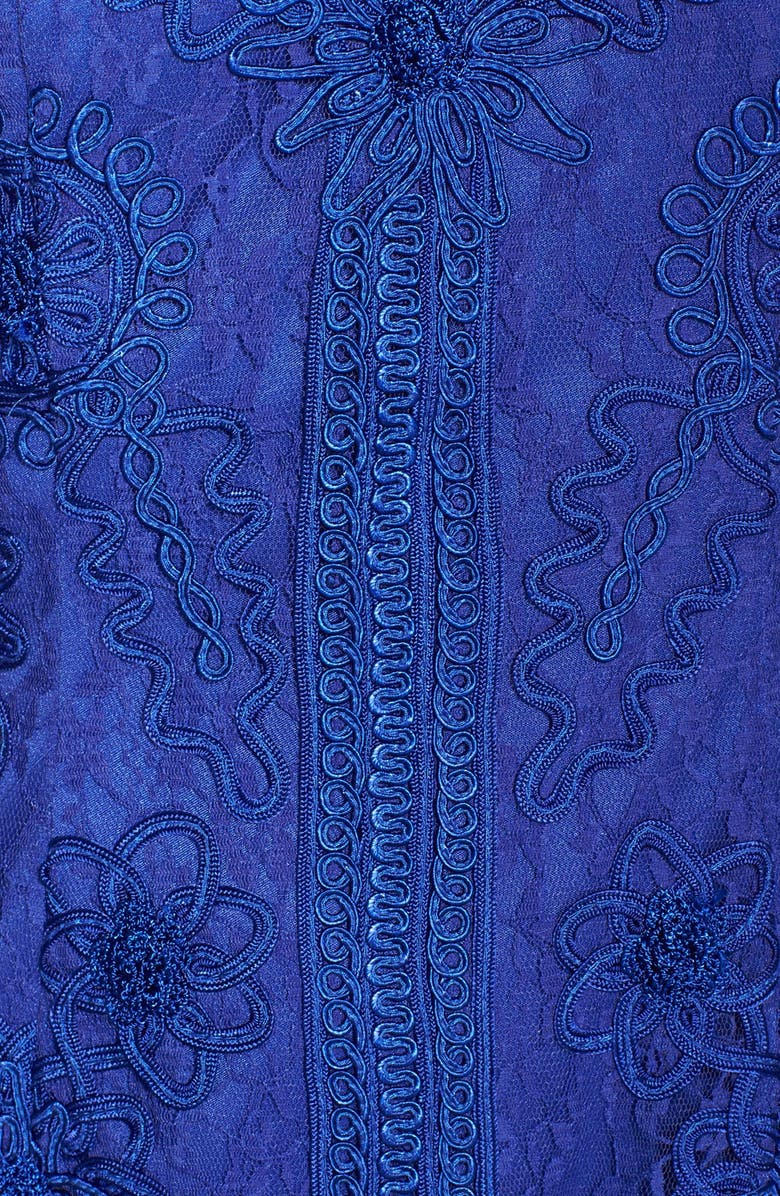 Sue Wong Soutache Sleeveless Sheath Dress, Alternate, color,