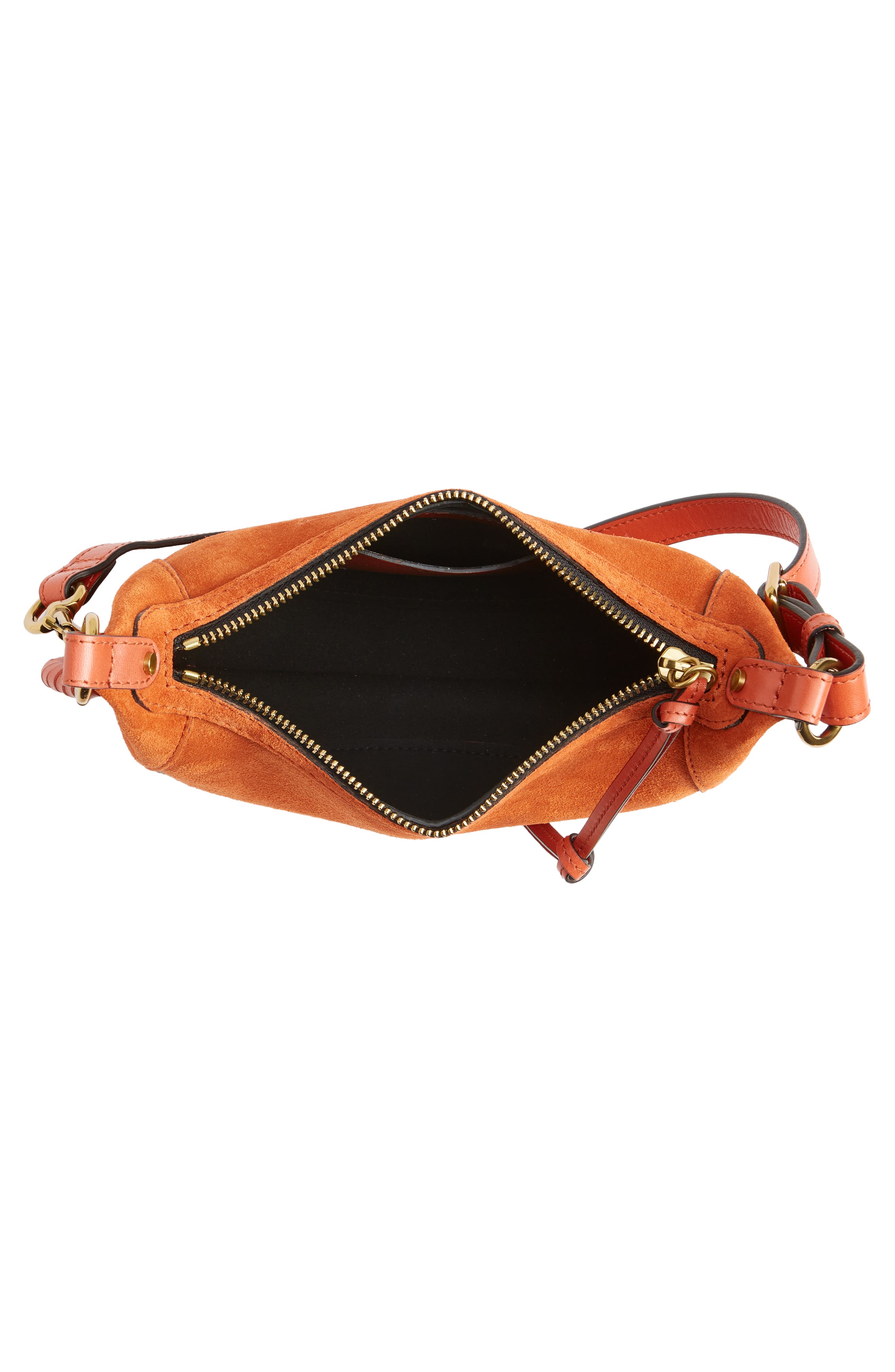 Isabel Marant Oskan Moon Suede Shoulder Bag, Alternate, color, 