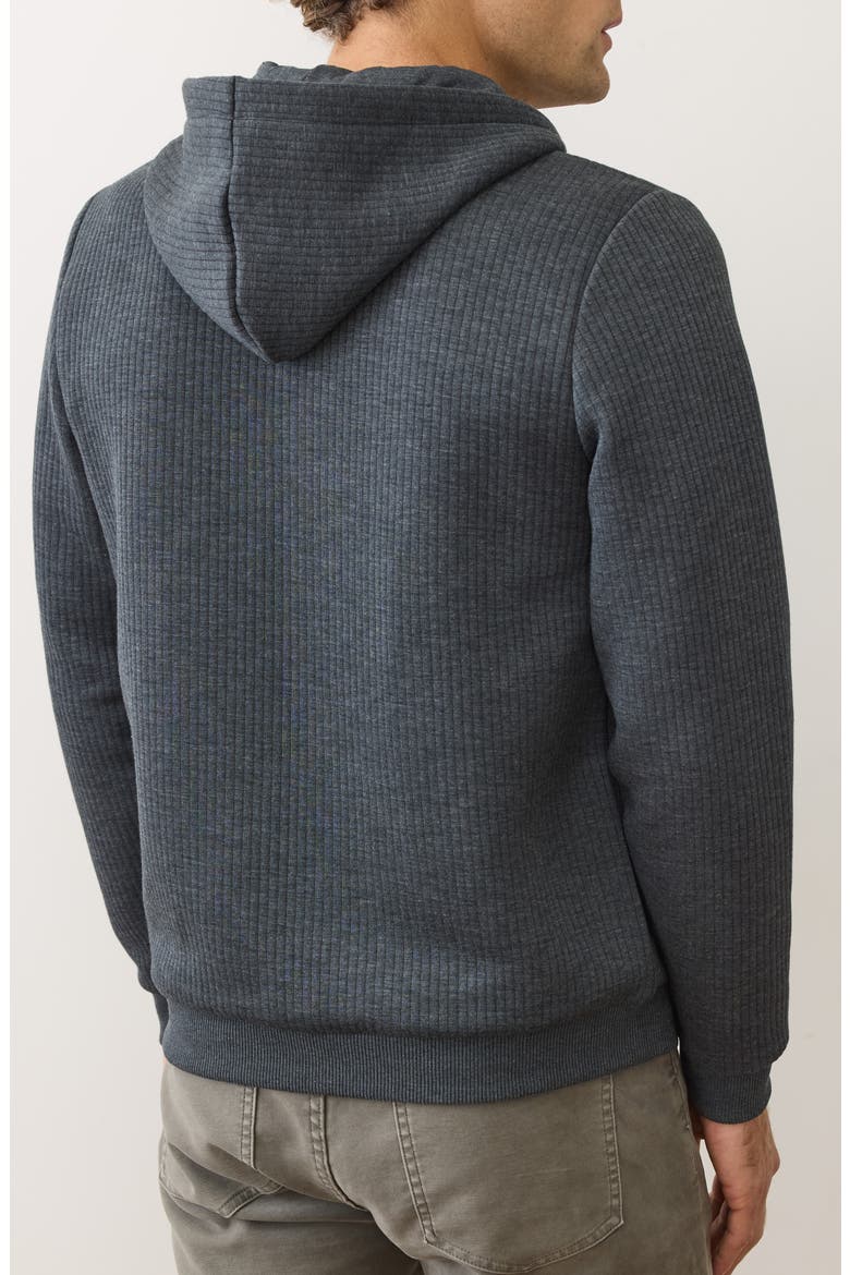 Corbet Quilted Zip-Up Hoodie, Alternate, color, BLACK HEATHER