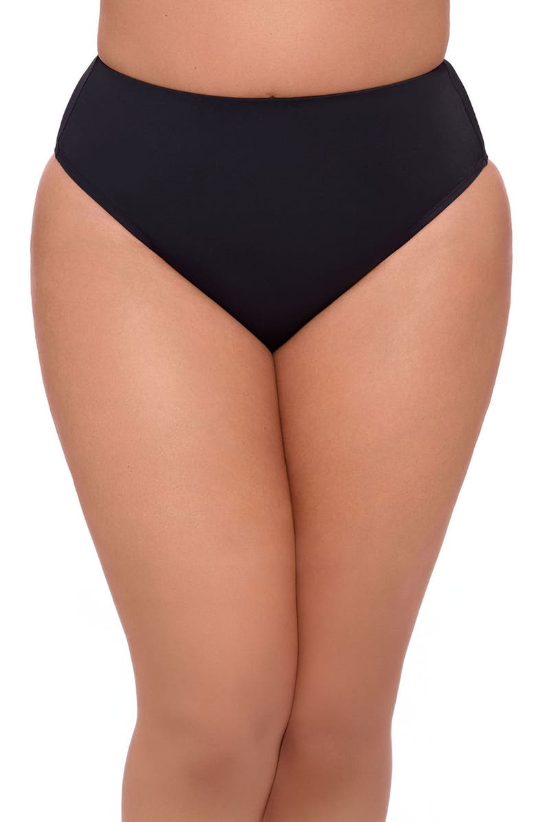 S3 Apparel Smoothing High Leg High Rise Bottom, Main, color, Onyx Black