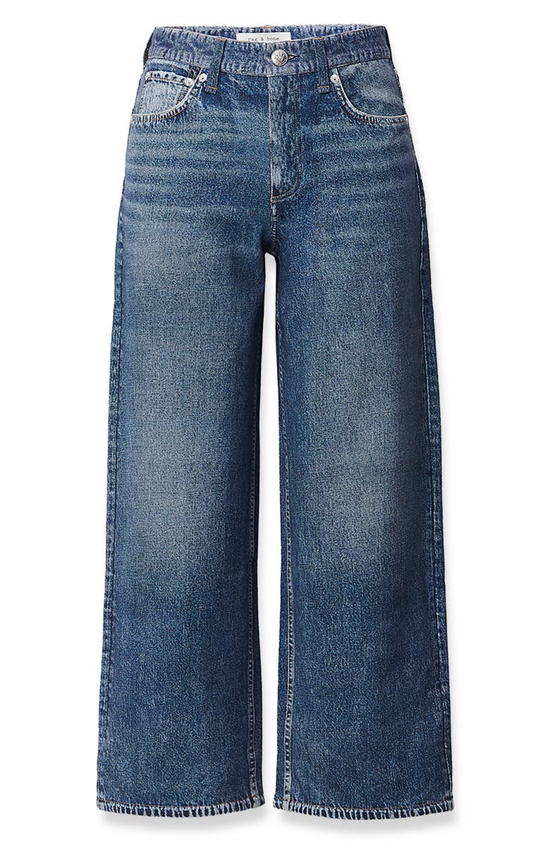 rag & bone rb Miramar Andi Ankle Wide Leg Cotton Terry Sweatpant Jeans, Alternate, color, Kimbr