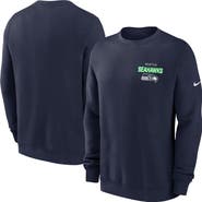 Nike Men's Nike College Navy Seattle Seahawks Primetime Club Fleece Pullover Sweatshirt