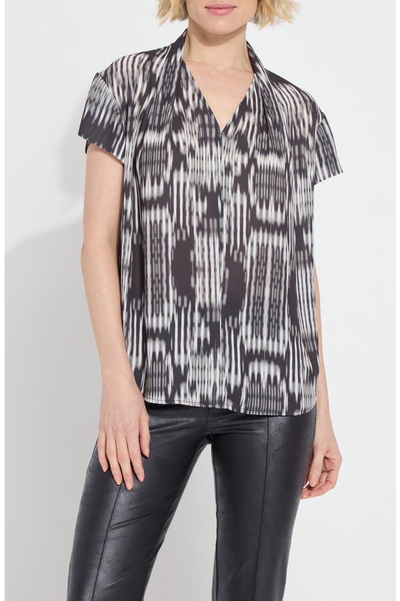 Katya Tie Neck Top, Alternate, color, TEXTURAL HARMONY