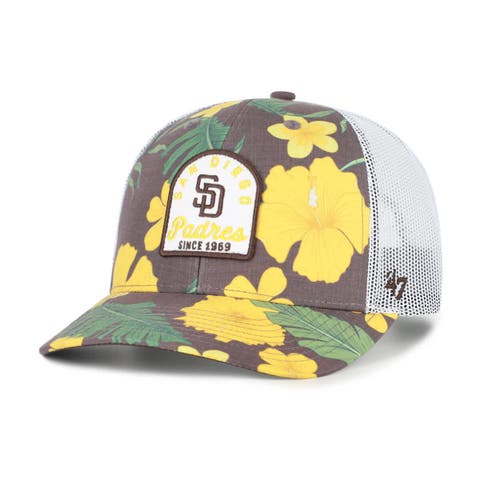 Men's '47  Brown San Diego Padres Tei Beachside Adjustable Trucker Hat