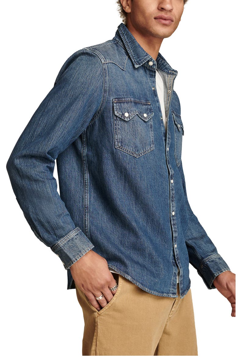 Core Denim Western Snap-Up Shirt, Alternate, color, ANCHOR