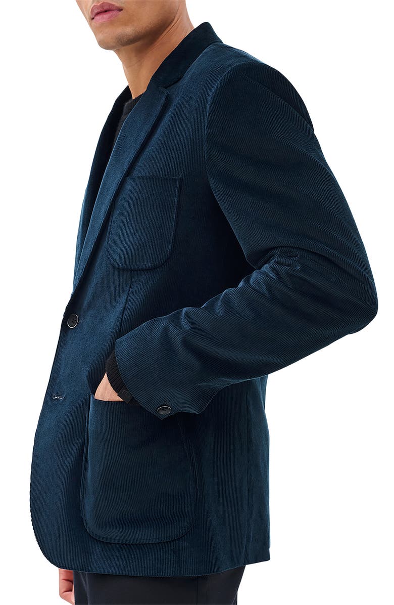 rag & bone Butler Teal Cotton Stretch Corduroy Sport Coat, Alternate, color, 