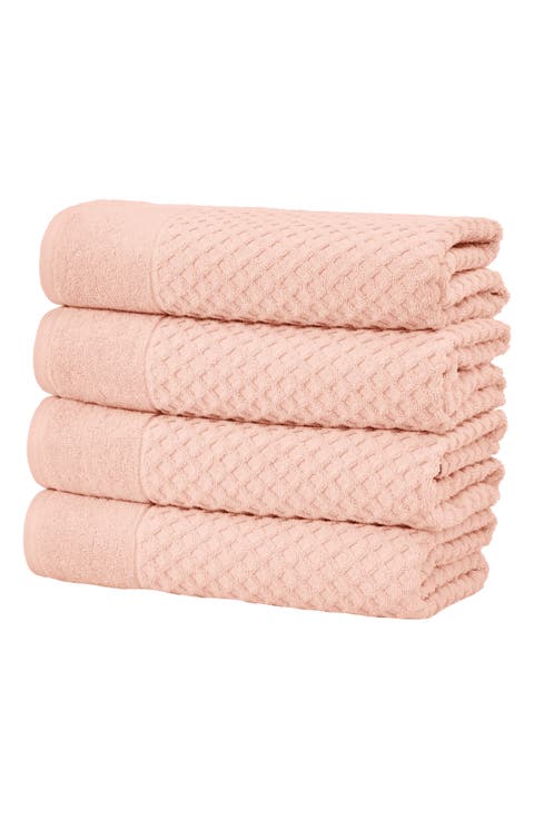 Diamond Waffle Texture 4-Pack Bath Towel Set